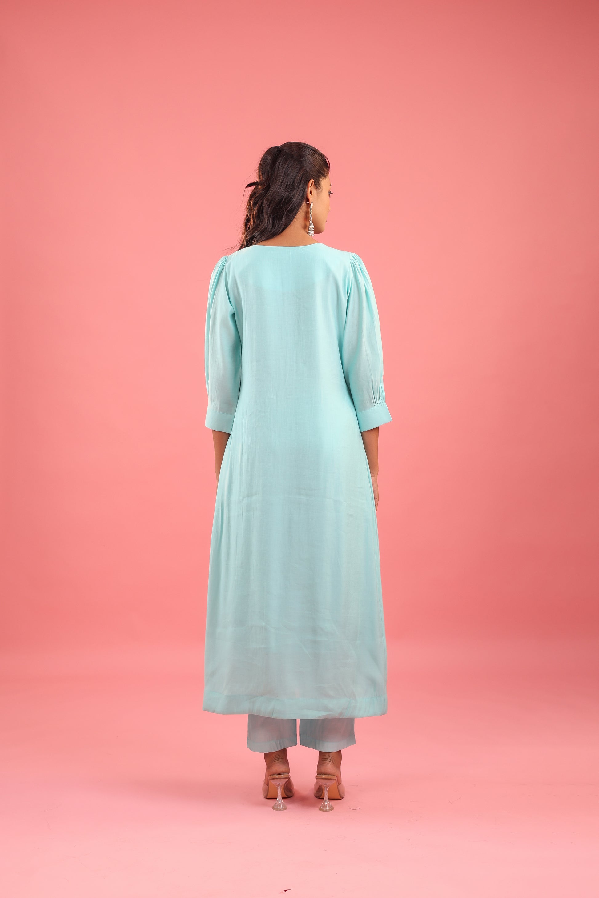 Graceful Radiance – Mul Chanderi Embroidered Suit Set