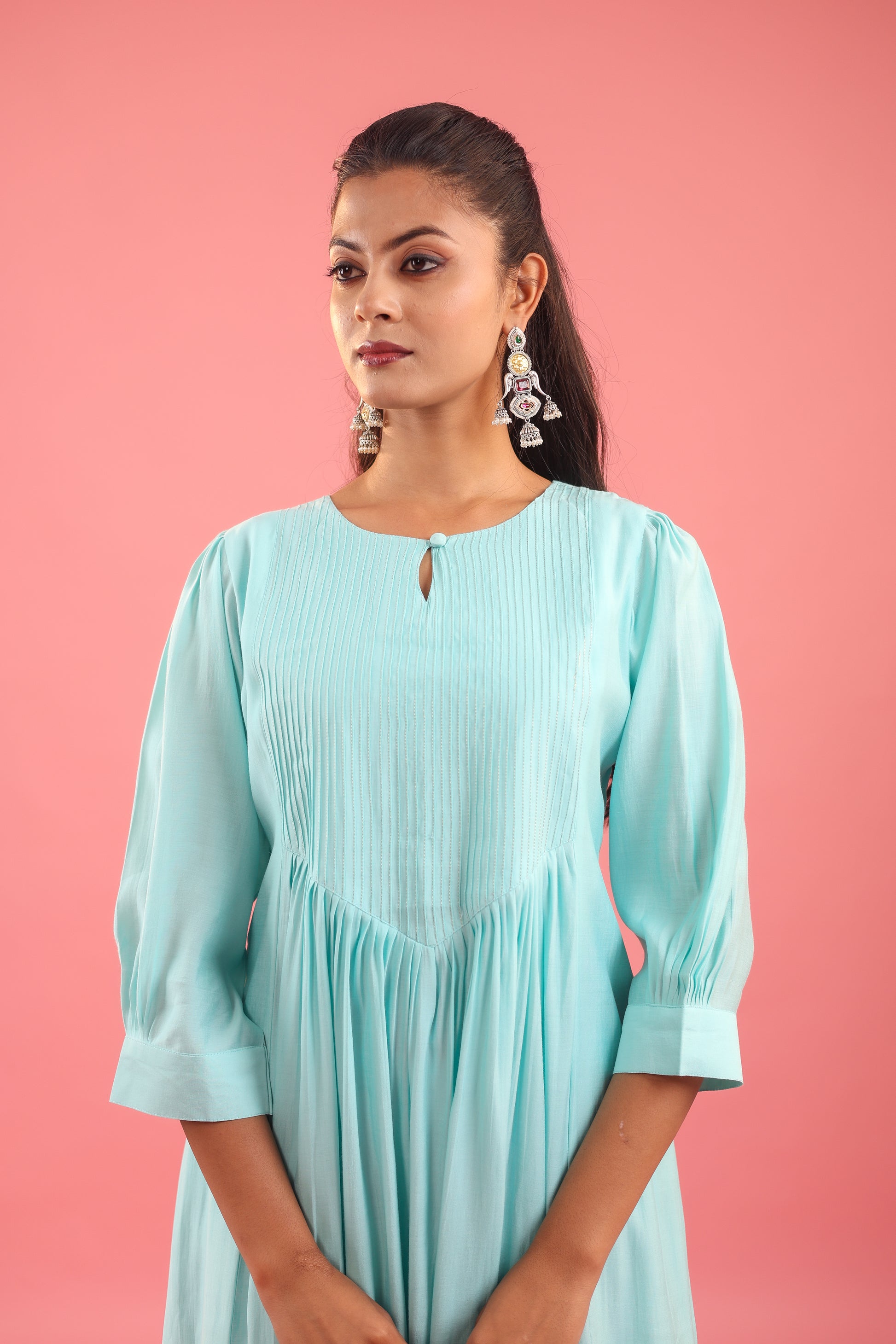 Graceful Radiance – Mul Chanderi Embroidered Suit Set