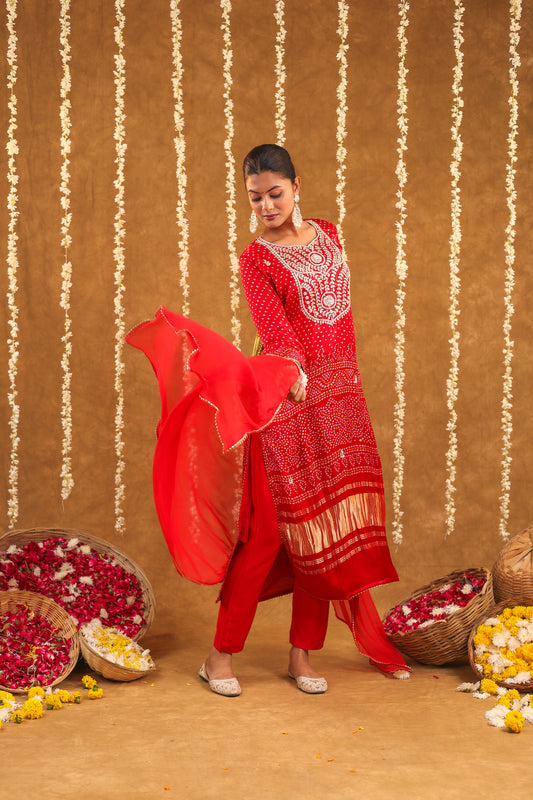 Regal Allure – Gaji Silk Handcrafted Suit Set