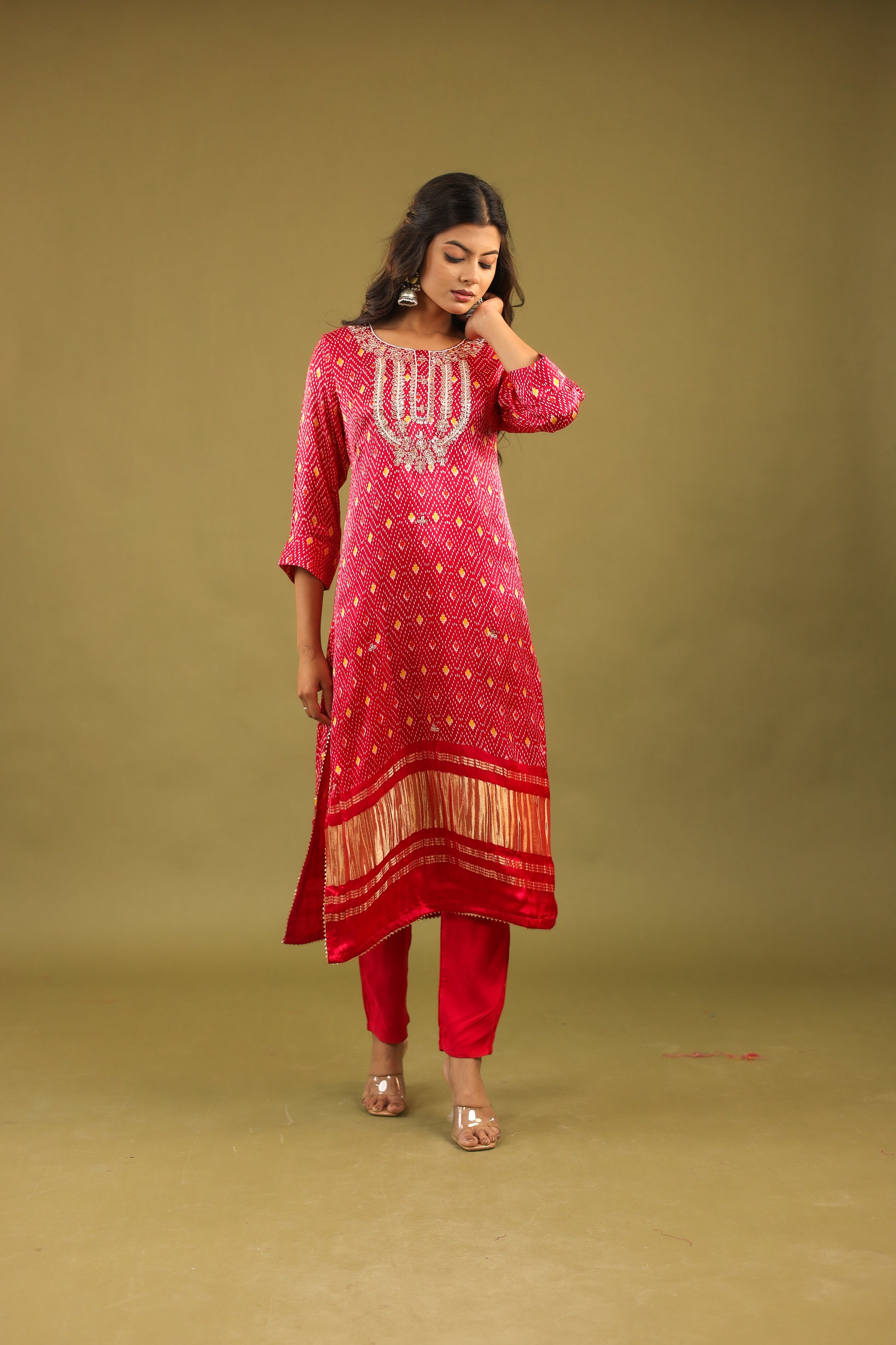Regal Allure – Gaji Silk Handcrafted Suit Set