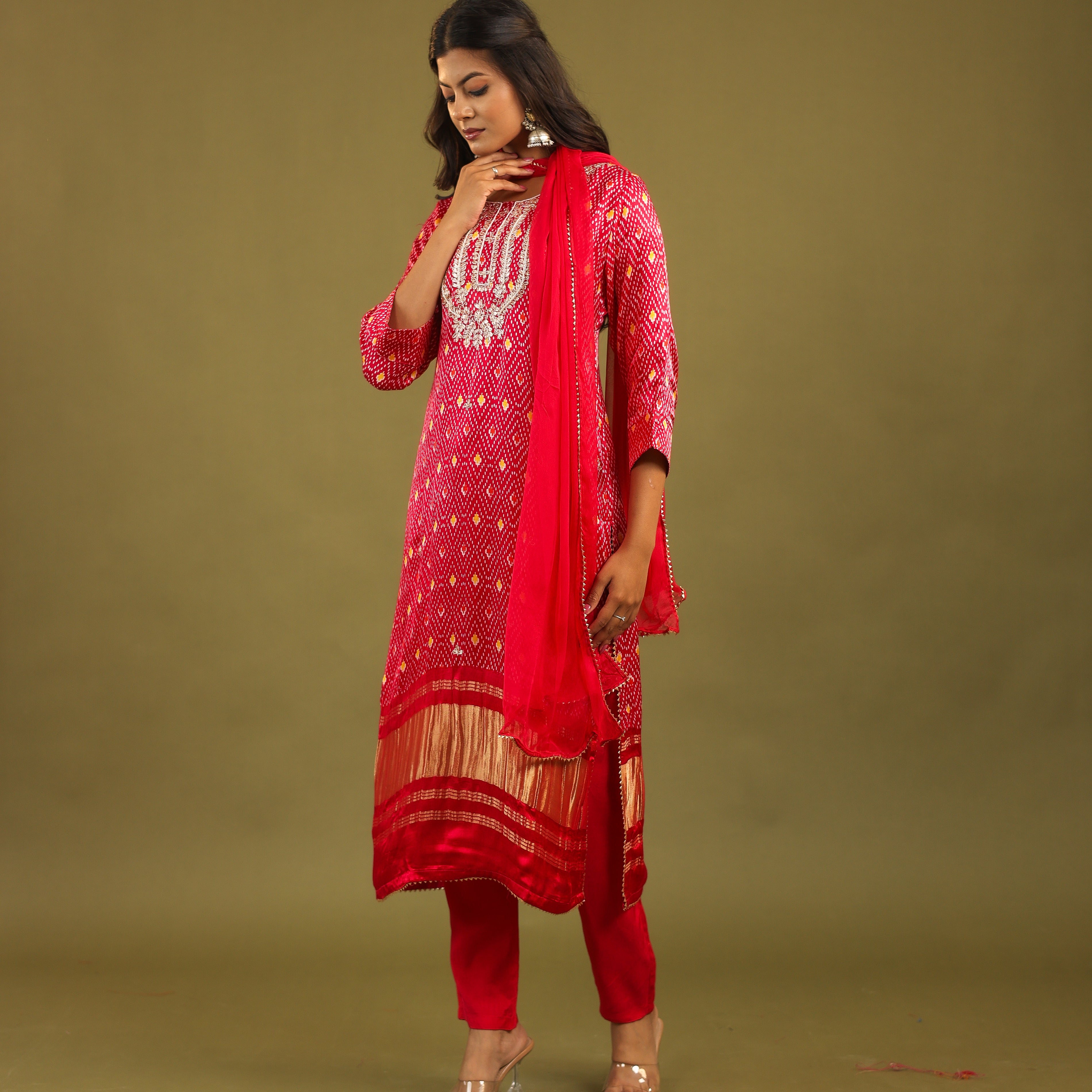 Regal Allure – Gaji Silk Handcrafted Suit Set