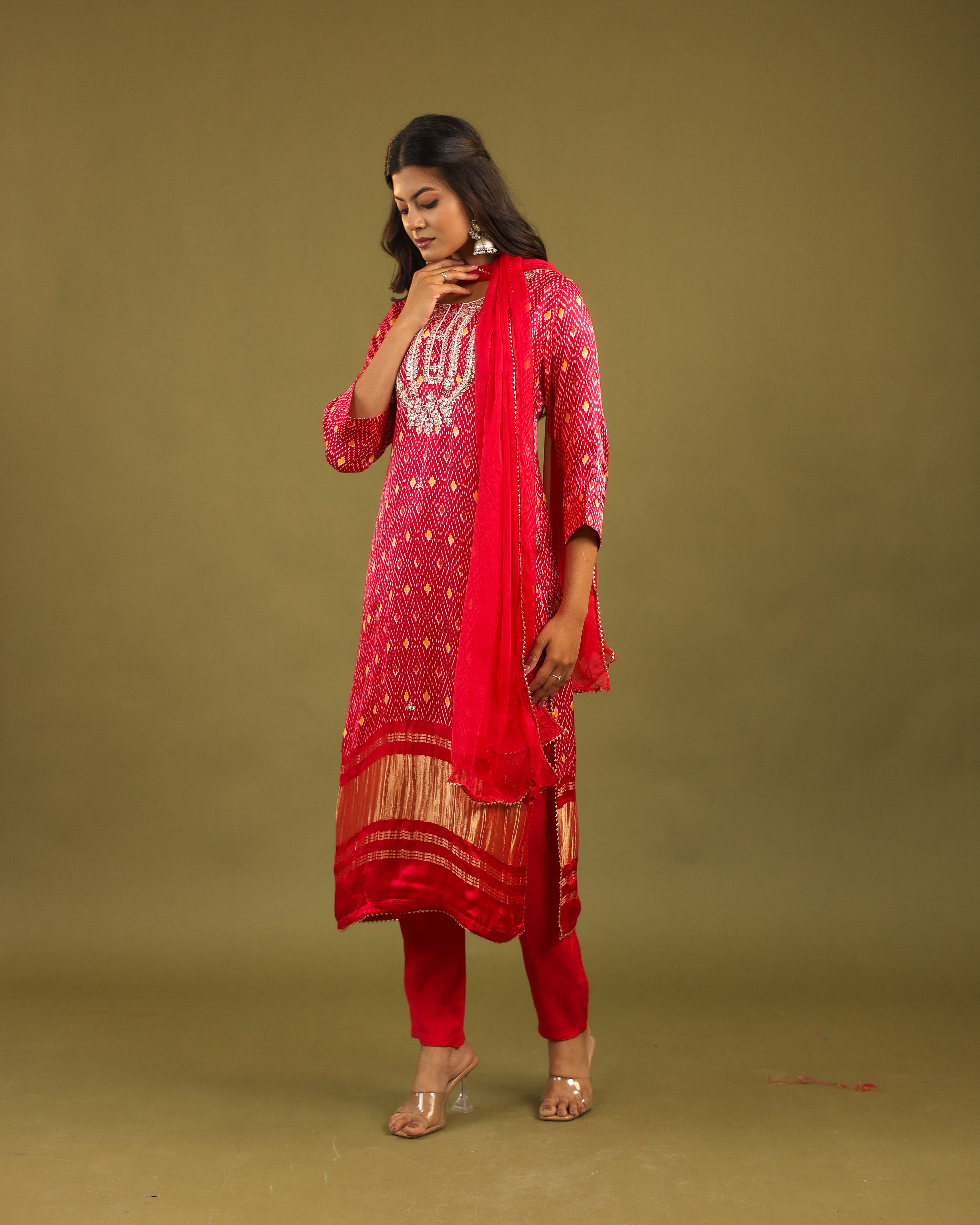 Regal Allure – Gaji Silk Handcrafted Suit Set