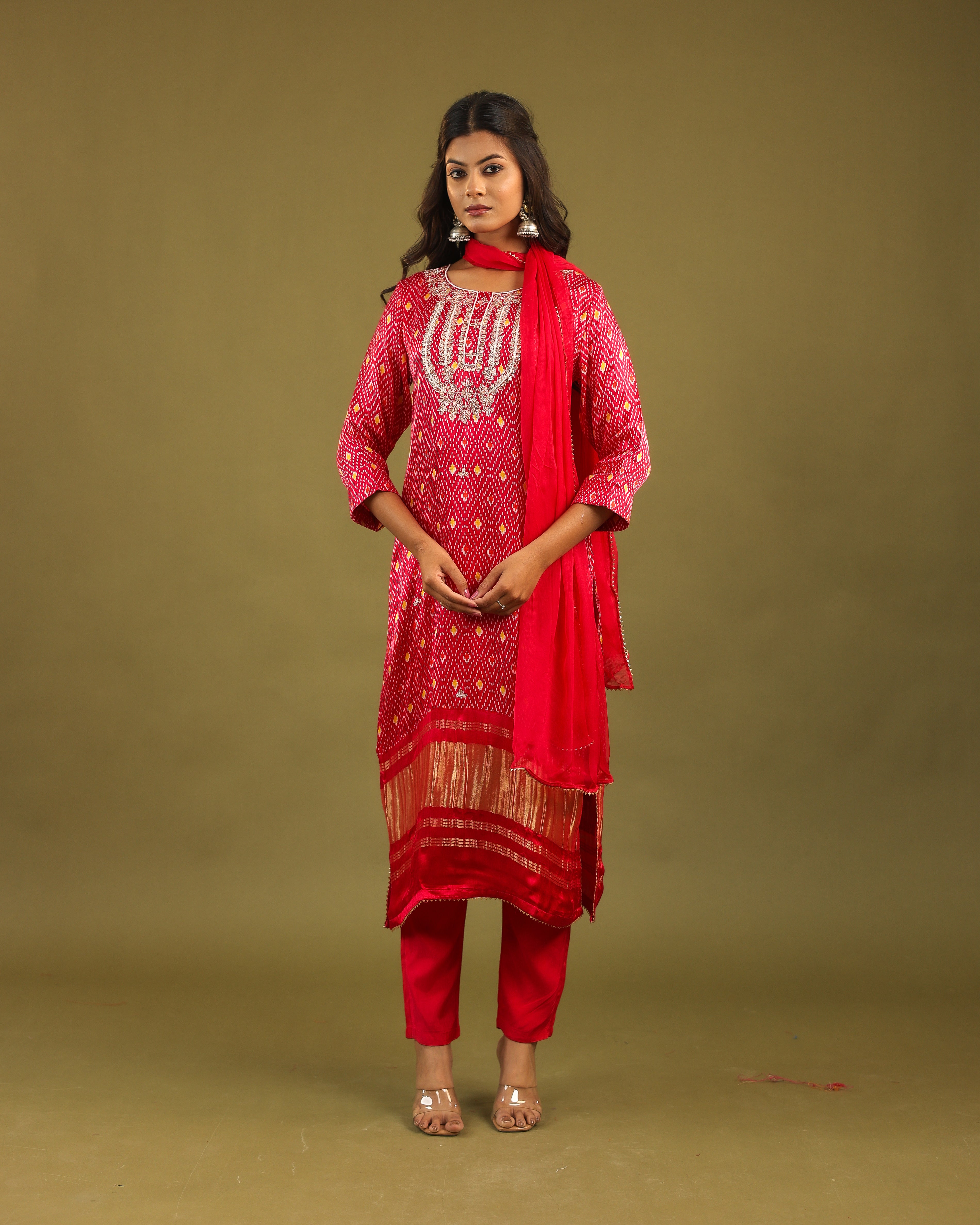 Regal Allure – Gaji Silk Handcrafted Suit Set