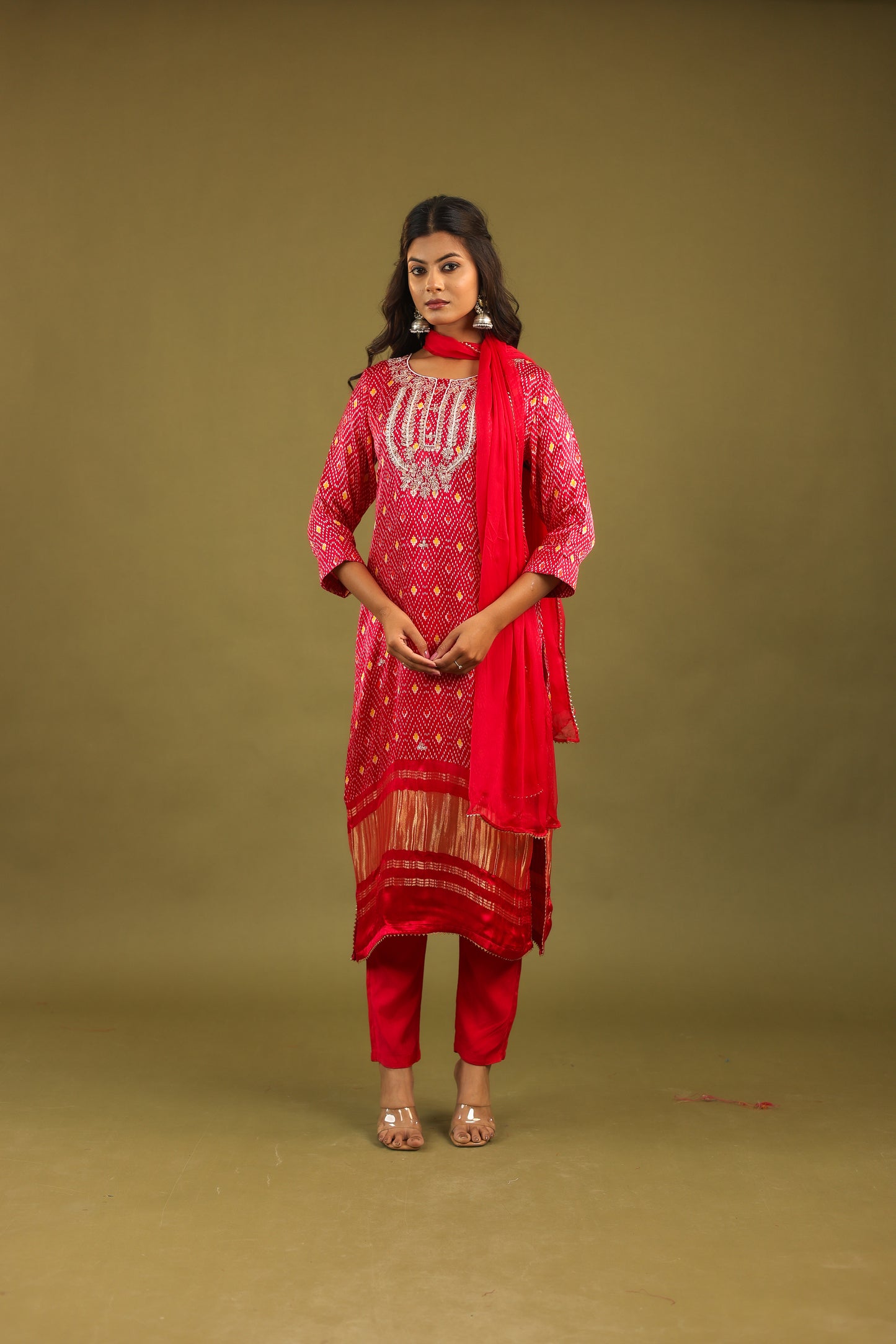 Regal Allure – Gaji Silk Handcrafted Suit Set