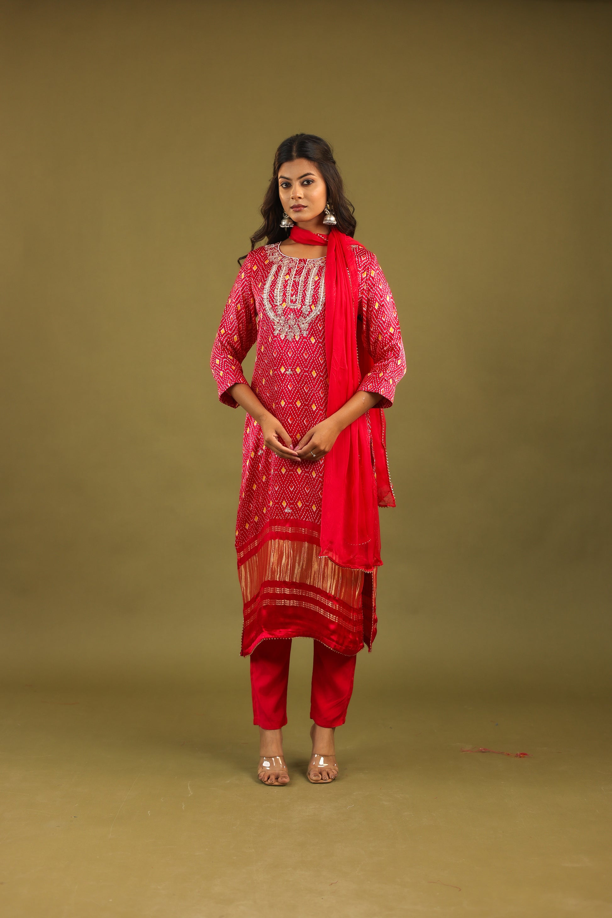 Regal Allure – Gaji Silk Handcrafted Suit Set
