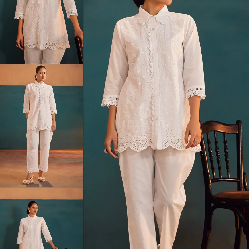 Elegant Pure Mul Cotton Co-ord Set – Breathable, Soft & Stylish (Peach)